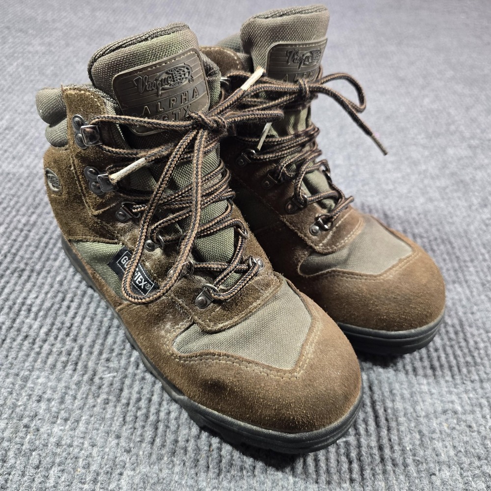 Vasque Alpha GTX Boots Mens Size 7 Brown Suede Waterproof Gore-Tex Combat‎ 7442
